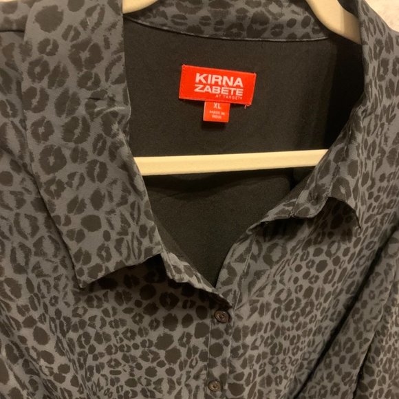 Kirna Zabete for Target Black & Gray Patterned Sheer Dress Size XL (BNWOT) - Picture 3 of 11